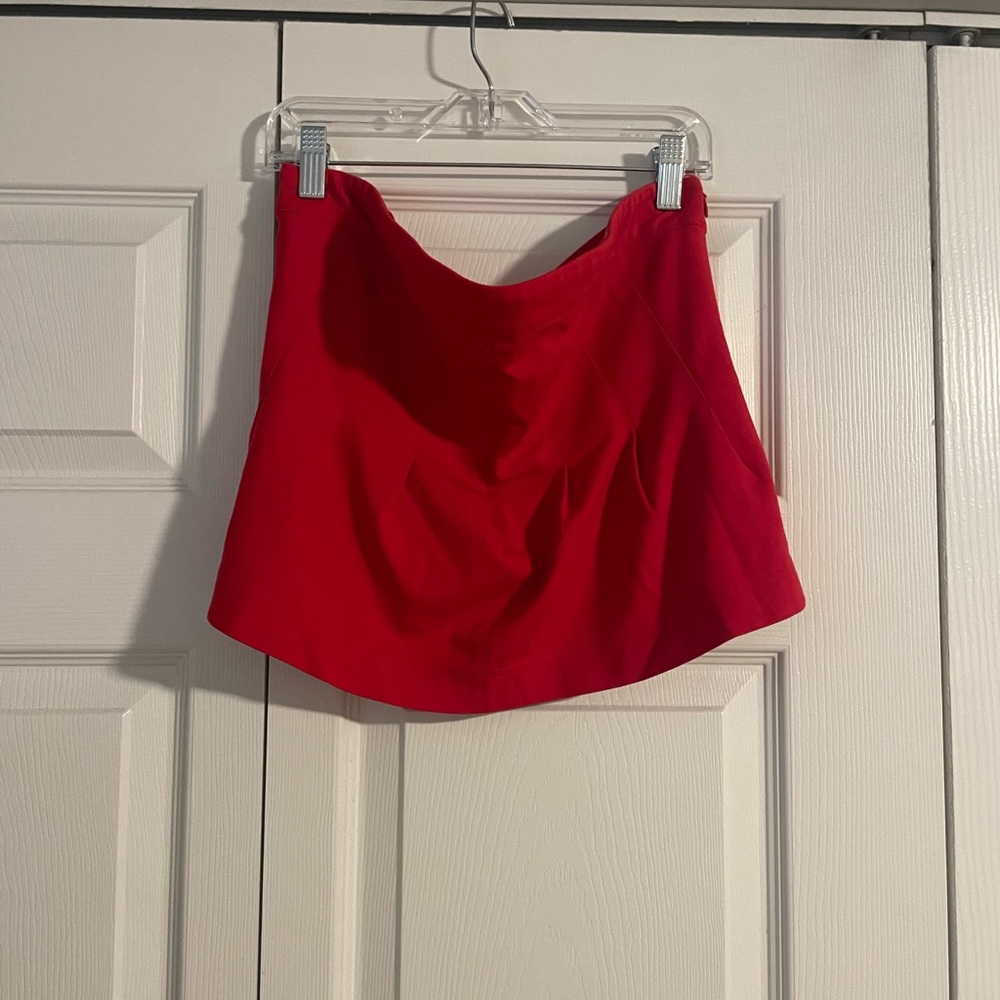 Vibrant Red Tube Top by Maeve Anthropologie